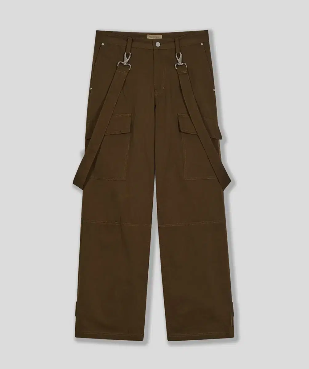 마틴플랜 Billow Suspender Pants BROWN L